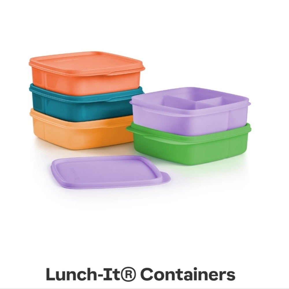 Tupperware Lunch it Containors Set Of 5 NEW